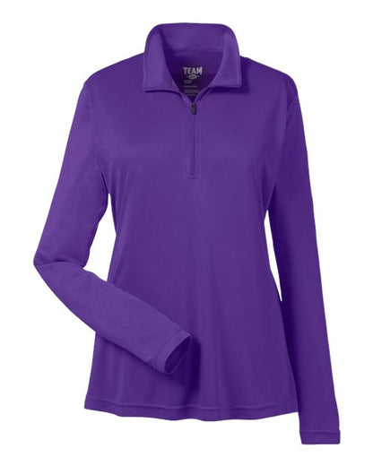Team 365 Women's Zone Performance Quarter-Zip Pullover - Sport Purple Front
