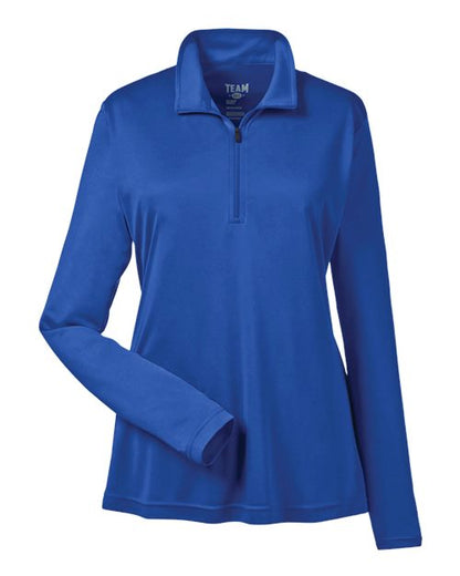 Team 365 Women's Zone Performance Quarter-Zip Pullover - Sport Royal Front