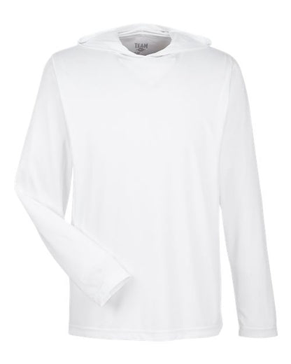 Team 365 Men's Zone Performance Hooded T-Shirt - White Front