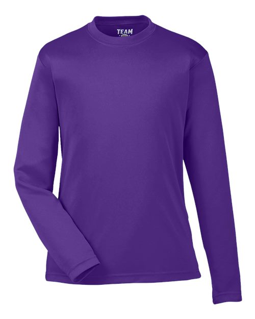 Team 365 Youth Zone Performance Long Sleeve T-Shirt - Sport Purple Front