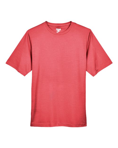 Team 365 Men's Sonic Heather Performance T-Shirt - Sport Red Heather Front