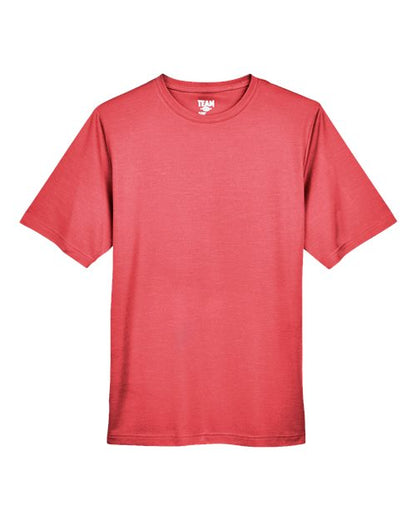 Team 365 Men's Sonic Heather Performance T-Shirt - Sport Red Heather Front