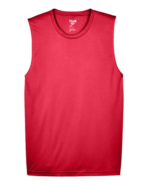 Team 365 Men's Zone Performance Muscle T-Shirt - Sport Red Front