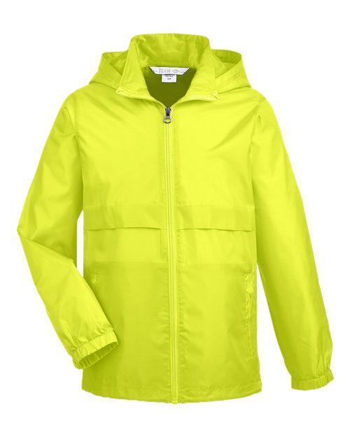 Team 365 Youth Zone Protect Lightweight Jacket - Safety Yellow Front
