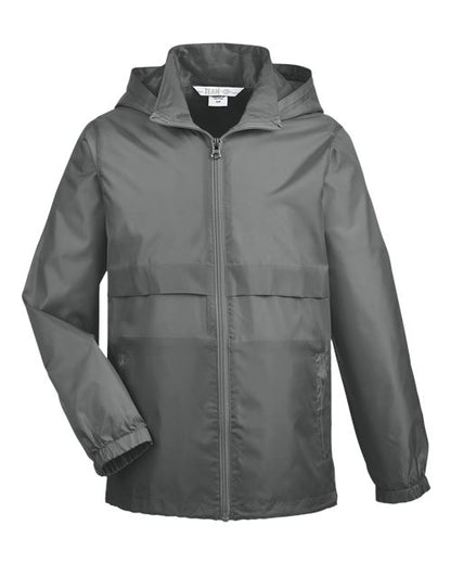 Team 365 Youth Zone Protect Lightweight Jacket - Sport Graphite Front