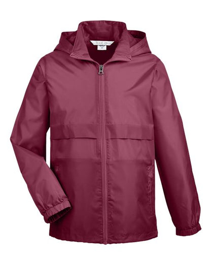 Team 365 Youth Zone Protect Lightweight Jacket - Sport Maroon Front