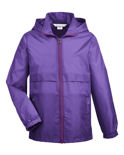 Team 365 Youth Zone Protect Lightweight Jacket - Sport Purple Front