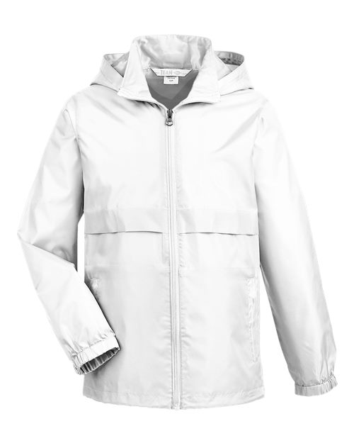 Team 365 Youth Zone Protect Lightweight Jacket - White Front