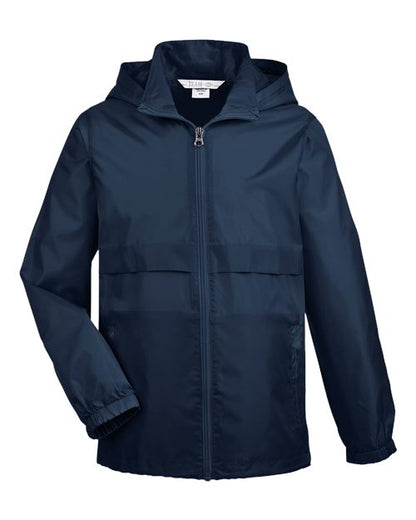 Team 365 Youth Zone Protect Lightweight Jacket - Sport Dark Navy Front