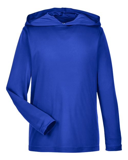 Team 365 Youth Zone Performance Hooded Long Sleeve T-Shirt - Sport Royal Front