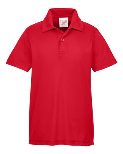 Team 365 Youth Zone Performance Polo - Sport Red Front