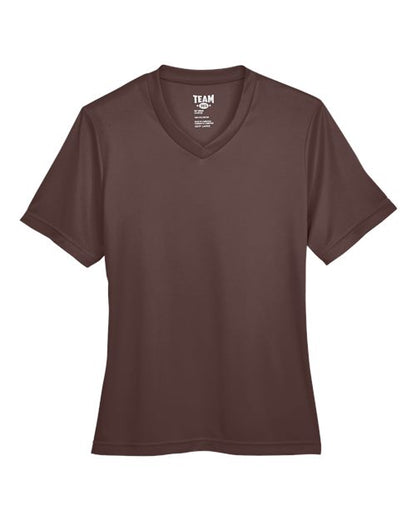 Team 365 Women's Zone Performance T-Shirt - Sport Dark Brown Front