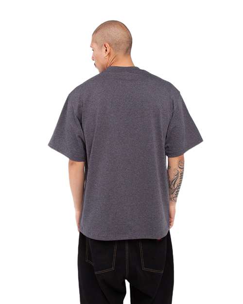 Unisex Max Heavyweight Tee - Charcoal Grey Heather Back