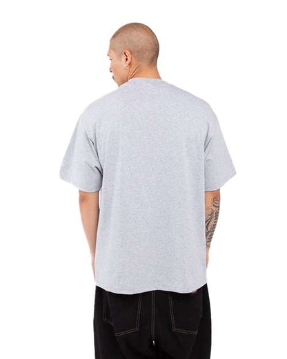 Unisex Max Heavyweight Tee - Heather Grey Back