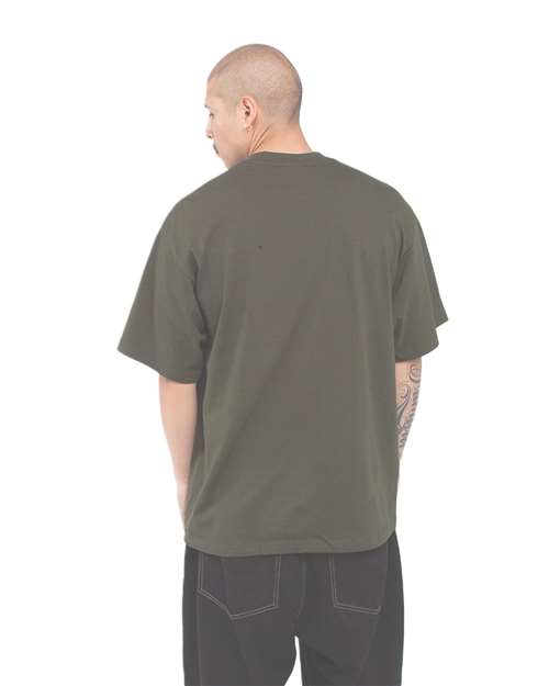 Unisex Max Heavyweight Tee - Olive Back