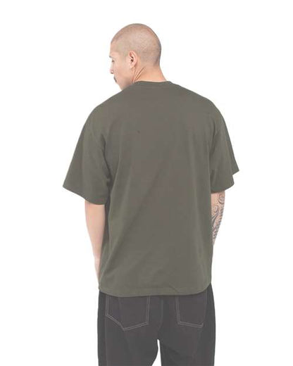 Unisex Max Heavyweight Tee - Olive Back