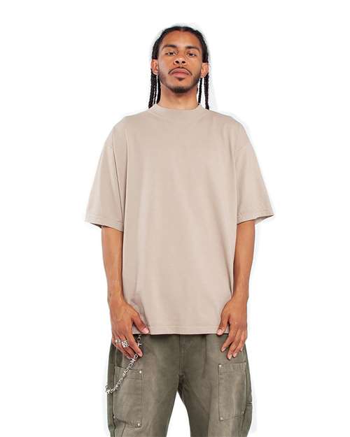 Unisex Max Heavyweight Garment-Dyed Tee - Oatmeal Front