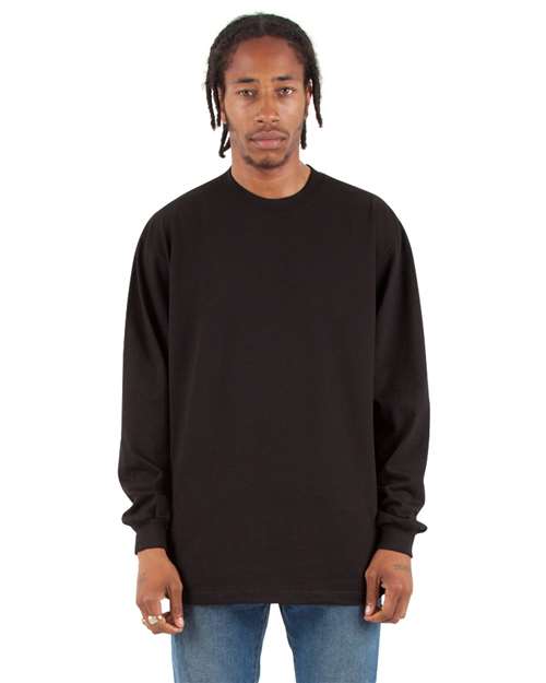 Shaka Wear Unisex Max Heavyweight Long Sleeve Tee - Model Front