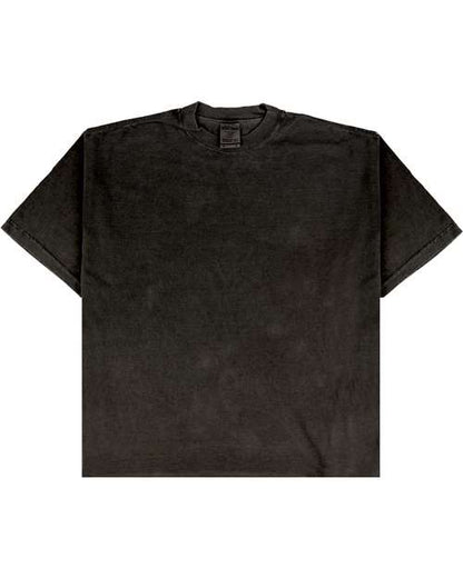 Shaka Wear Unisex Max Heavyweight Garment-Dyed Drop Shoulder Tee - Black Front