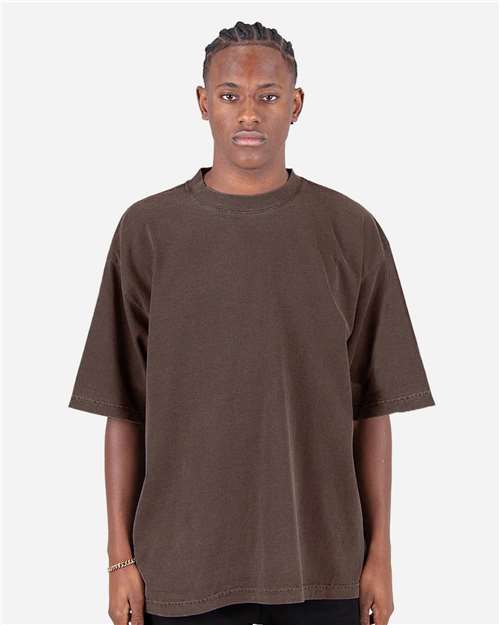Unisex Max Heavyweight Garment-Dyed Drop Shoulder Tee - Mocha Front