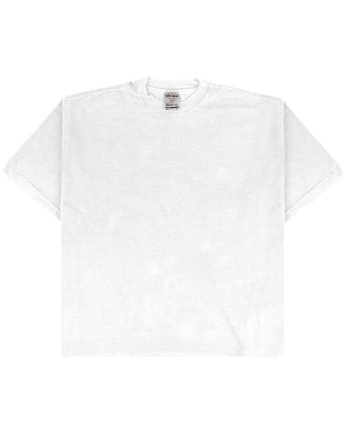 Unisex Max Heavyweight Garment-Dyed Drop Shoulder Tee - White Front