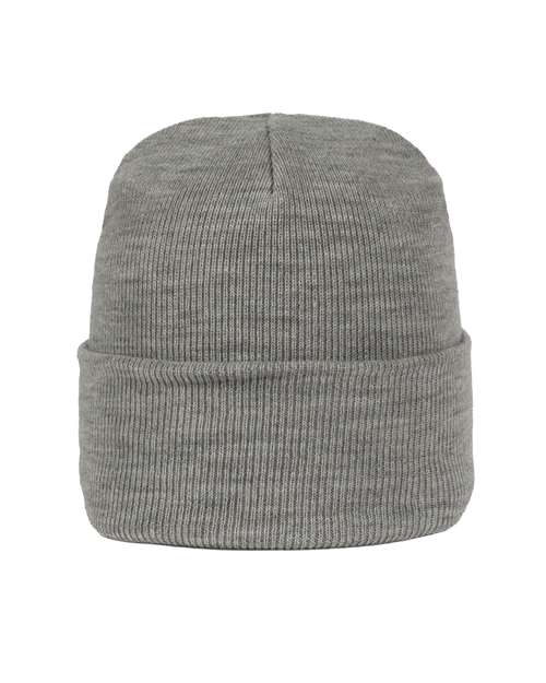 Outdoor Cap Knit Beanie - Light Heather Grey Front