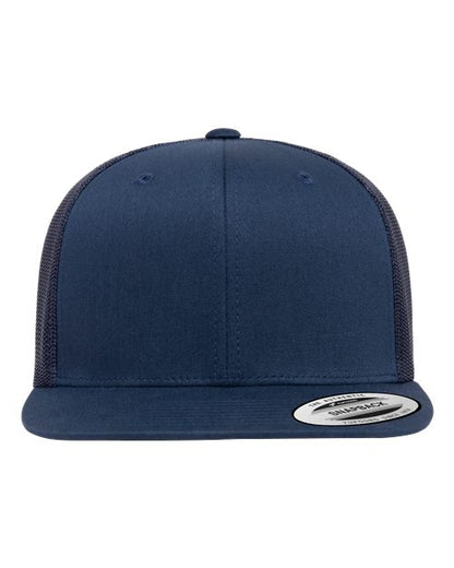 YP Classics Retro High Profile Trucker Cap - Navy Front