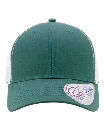 Infinity Her Women's Modern Trucker Cap - Emerald/ White Front