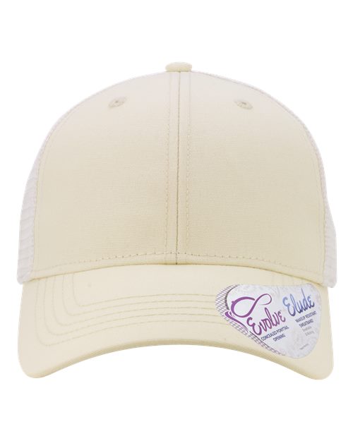 Infinity Her Women's Modern Trucker Cap - Vanilla/ White Front