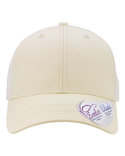 Infinity Her Women's Modern Trucker Cap - Vanilla/ White Front