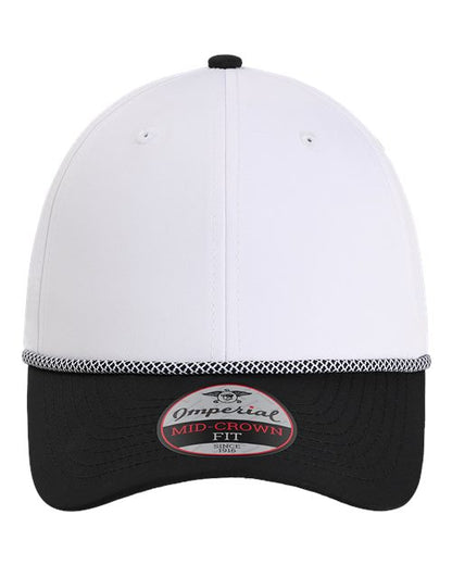 Imperial The Wingman Cap - White/ Black/ Black/ White Front