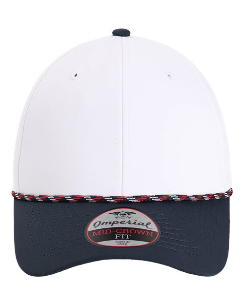 Imperial The Wingman Cap - White/ Navy/ Navy/ Red/ White Front