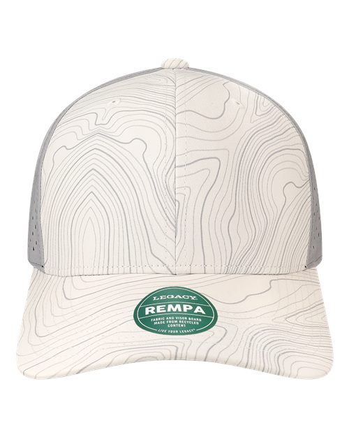 LEGACY Reclaim Mid-Pro Adjustable Cap - White Grey Topo Front