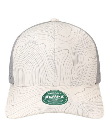 LEGACY Reclaim Mid-Pro Adjustable Cap - White Grey Topo Front