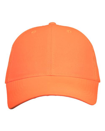 Valucap Mesh-Back Twill Trucker Cap - Neon Orange Front