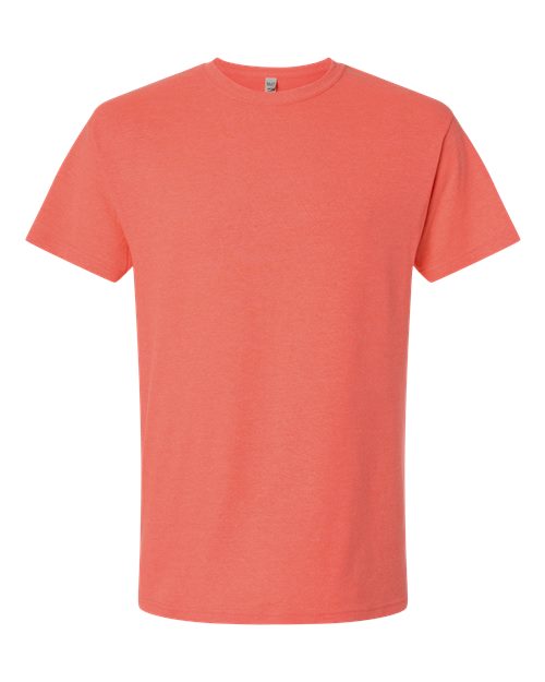 M&O Men's Gold Soft Touch T-Shirt - Heather Coral Front
