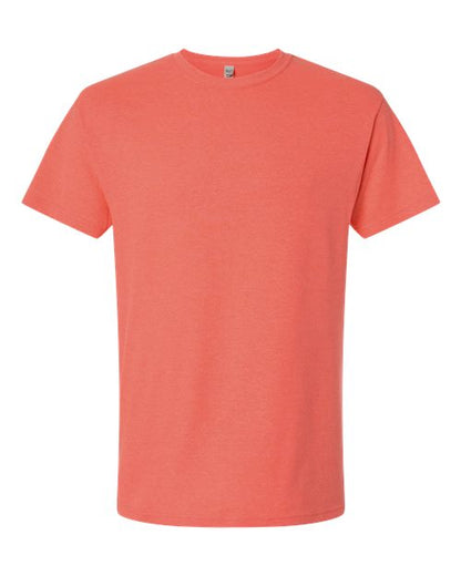 M&O Men's Gold Soft Touch T-Shirt - Heather Coral Front