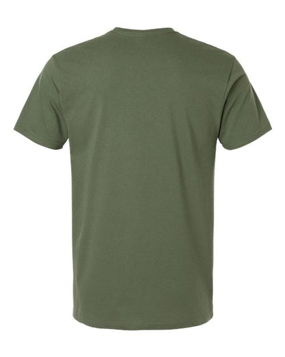 Unisex Light Cotton T-Shirt - Military Green Back