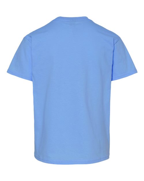 Youth Light Cotton T-Shirt - Carolina Blue Back