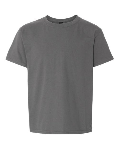 Gildan Youth Light Cotton T-Shirt - Charcoal Front