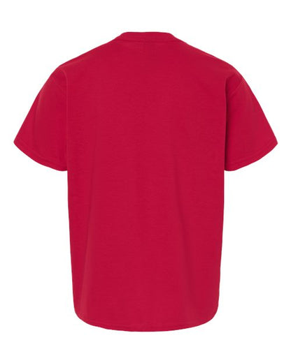 Youth Light Cotton T-Shirt - Cherry Red Back