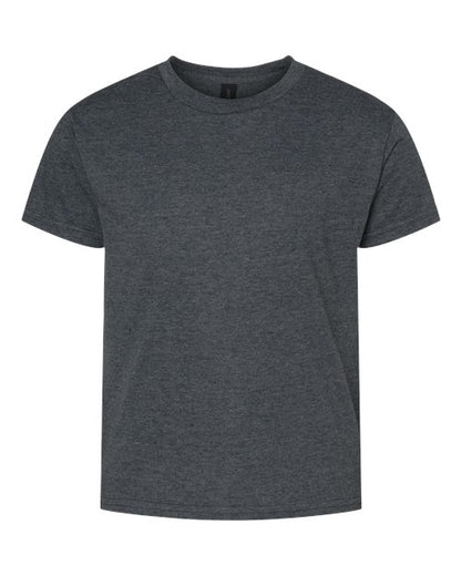Gildan Youth Light Cotton T-Shirt - Dark Heather Front