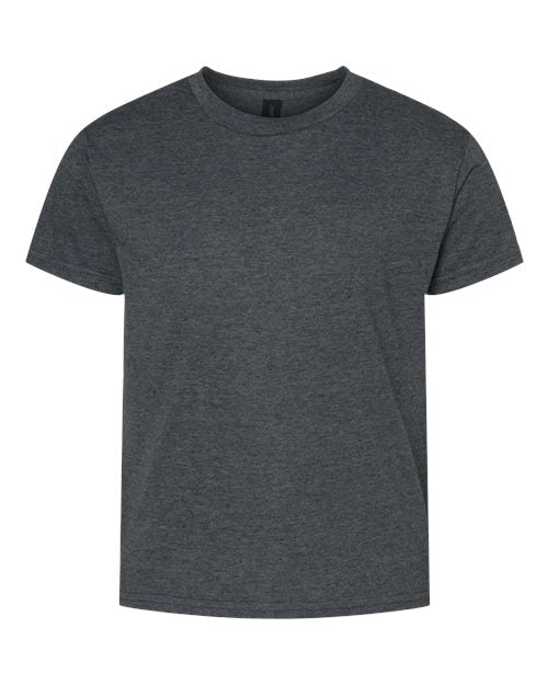 Youth Light Cotton T-Shirt - Dark Heather Front