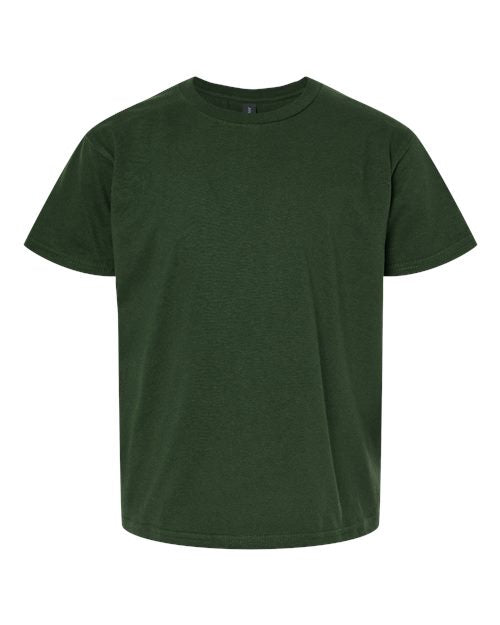 Youth Light Cotton T-Shirt - Forest Green Front