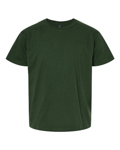 Youth Light Cotton T-Shirt - Forest Green Front