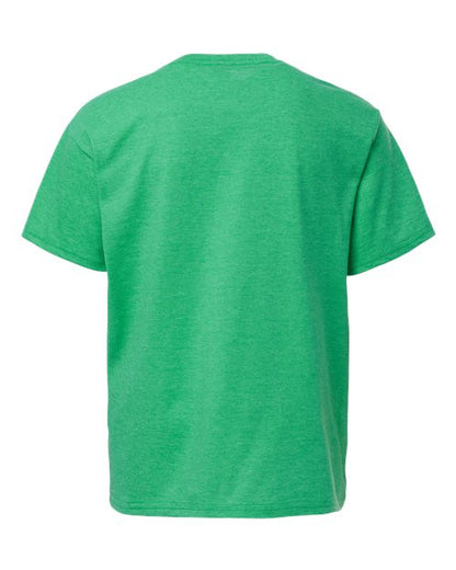 Youth Light Cotton T-Shirt - Heather Irish Green Back
