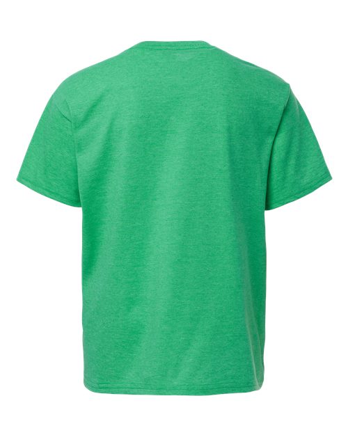 Youth Light Cotton T-Shirt - Heather Irish Green Back