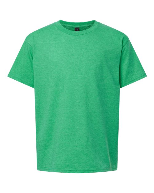 Youth Light Cotton T-Shirt - Heather Irish Green Front