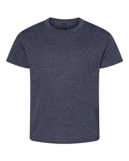 Youth Light Cotton T-Shirt - Heather Navy Front
