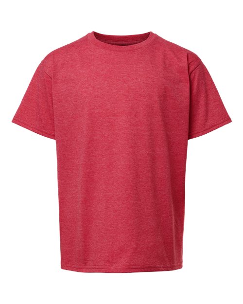 Gildan Youth Light Cotton T-Shirt - Heather Red Front